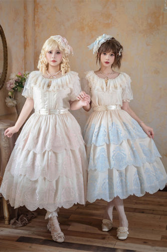 Miss Point Garden Heavy Embroidery Lolita Skirt