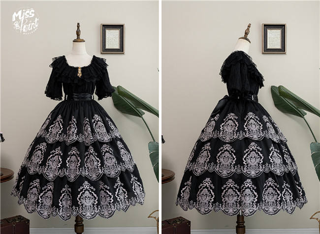 Miss Point Garden Heavy Embroidery Lolita Skirt