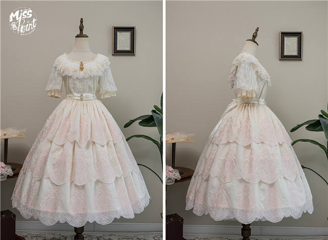 Miss Point Garden Heavy Embroidery Lolita Skirt