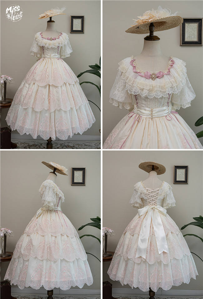 Miss Point Garden Heavy Embroidery Short Sleeves Lolita One Piece