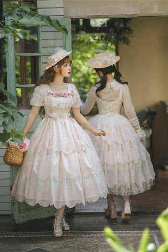 Miss Point Garden Heavy Embroidery Short Sleeves Lolita One Piece