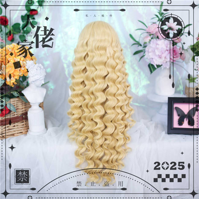 Dalao Home Long Curls Blonde and Pink Lolita Wigs