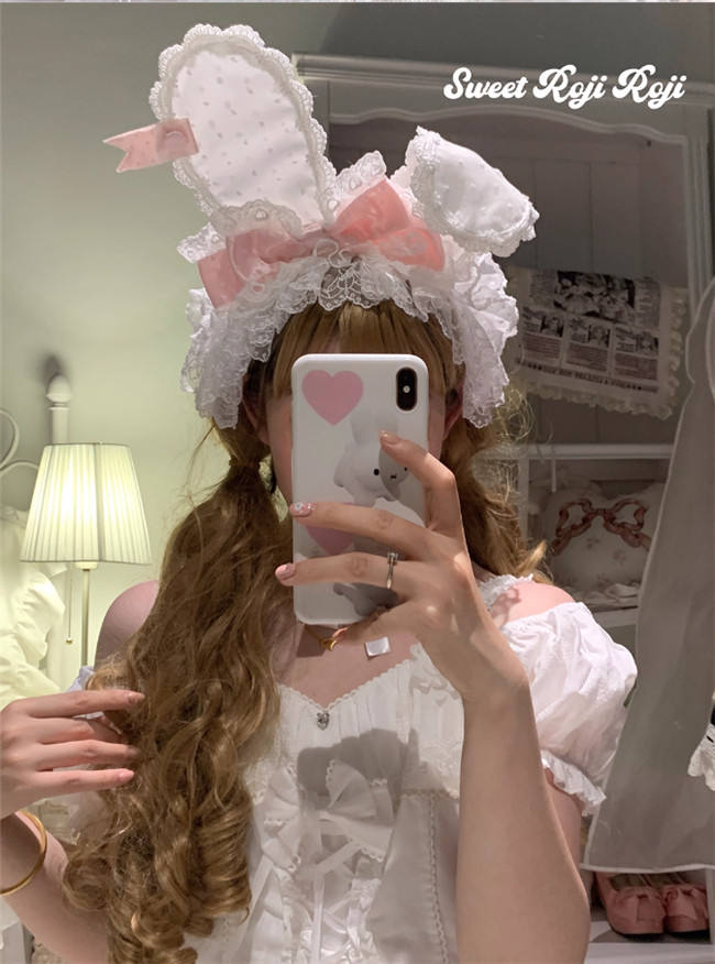 Roji Rose Lace Rabbit Ear Headband Hair Accessory