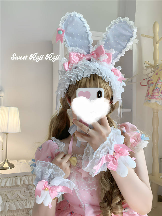 Roji Rose Lace Rabbit Ear Headband Hair Accessory