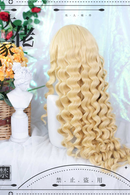 Dalao Home Long Curls Blonde and Pink Lolita Wigs