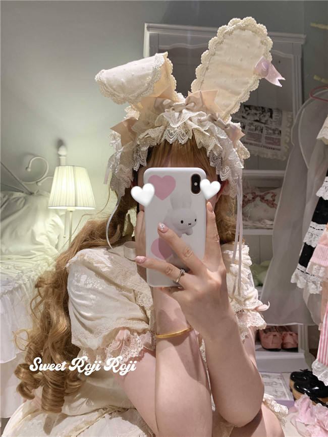Roji Rose Lace Rabbit Ear Headband Hair Accessory