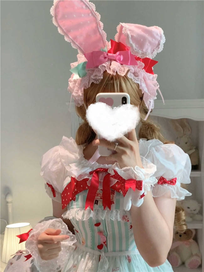 Roji Rose Lace Rabbit Ear Headband Hair Accessory