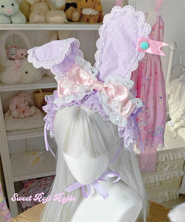 Roji Rose Lace Rabbit Ear Headband Hair Accessory