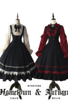 Hometown and Autumn Plus Size Friendly Fake Two Pieces Lolita Dress