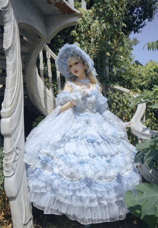 Tea Party Blue Princess Jumper Hime Lolita Dress