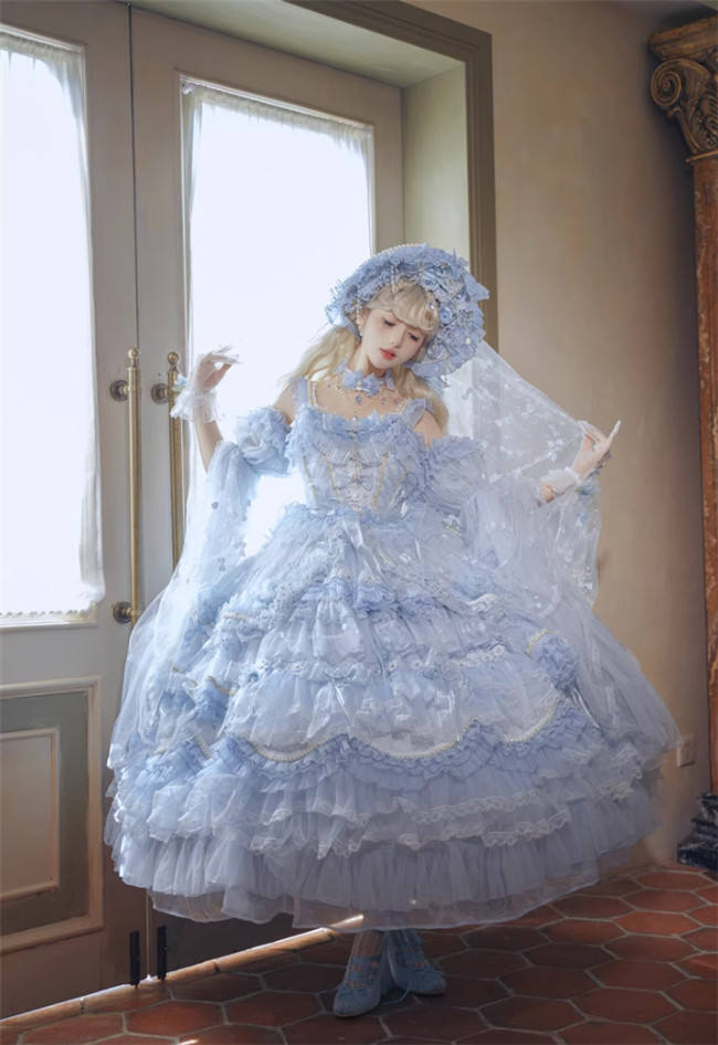 Tea Party Blue Princess Jumper Hime Lolita Dress