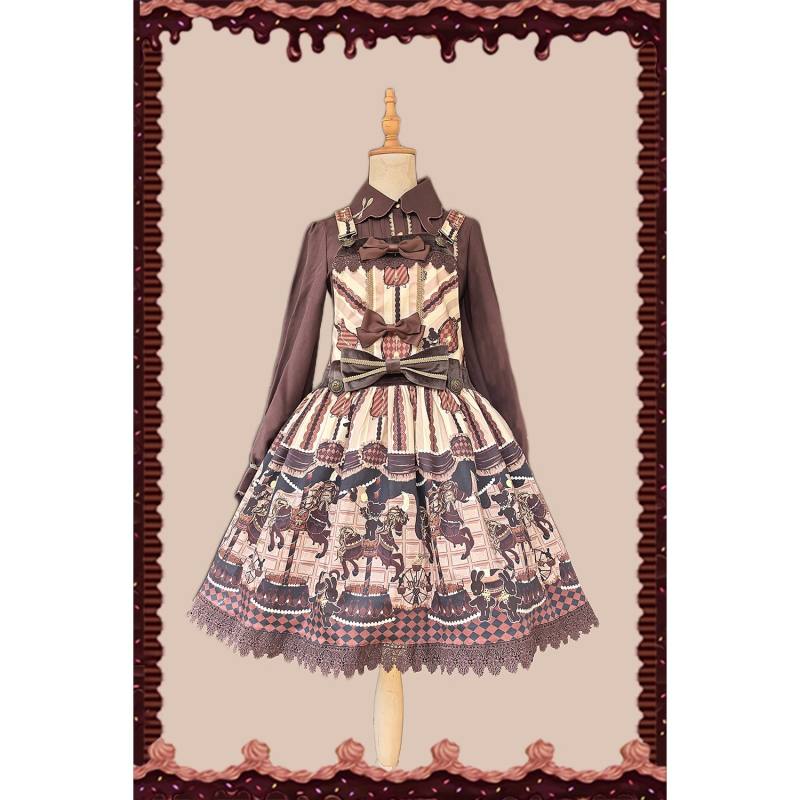 Chocolate Trojan*** Vintage Lolita Salopette