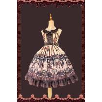 Infanta ~Chocolate Trojan~ Cotton Vintage Lolita Normal Waist JSK