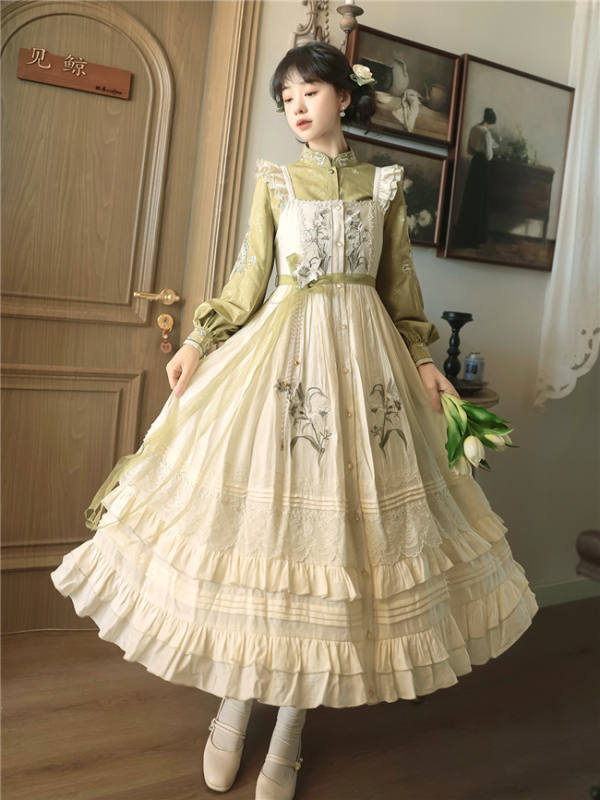 Lily Poetry Hanfu Qi Lolita Dress Set