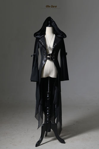 Lilith House Ode Tarot Collaborated Patchwork Hooded Trench Coat