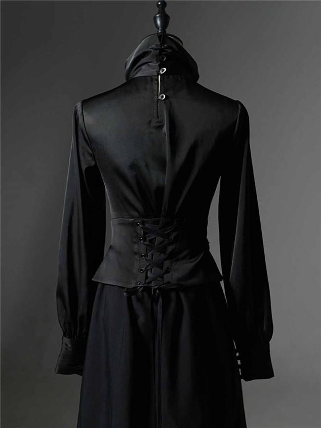 Lilith House Ode Tarot Collaborated Patchwork Satin Lolita Blouse