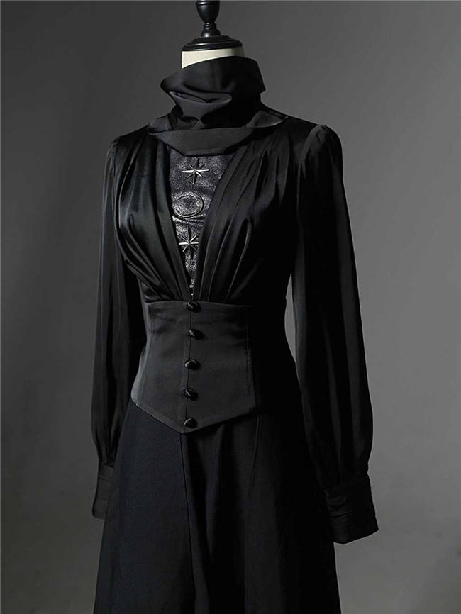 Lilith House Ode Tarot Collaborated Patchwork Satin Lolita Blouse