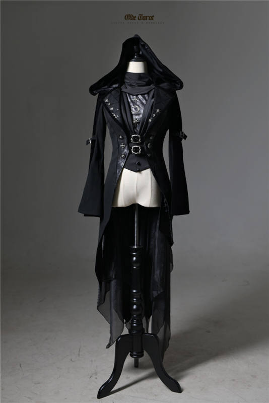 Lilith House Ode Tarot Collaborated Patchwork Hooded Trench Coat