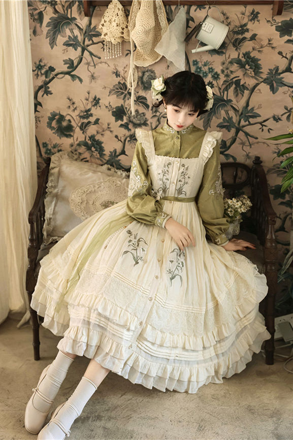 Lily Poetry Hanfu Qi Lolita Dress Set
