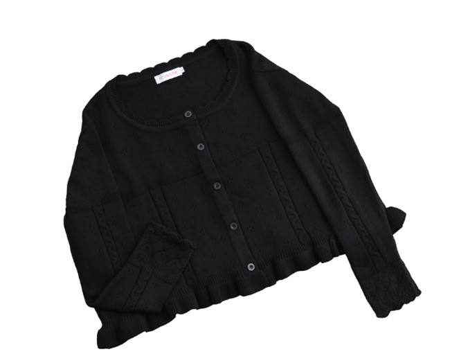 Mist Vintage Sweet Retro Round Neckline Knitted Cardigan