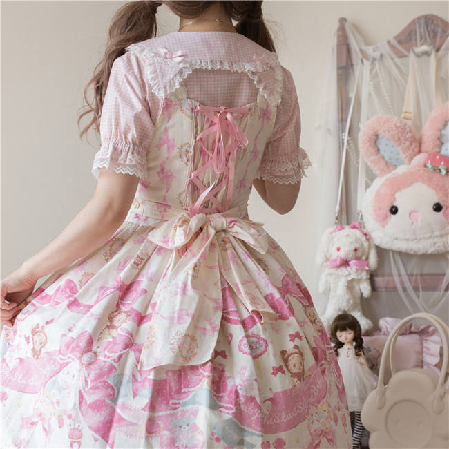 Mist Cat ear Plaid Shirt Sweet Lolita Blouse