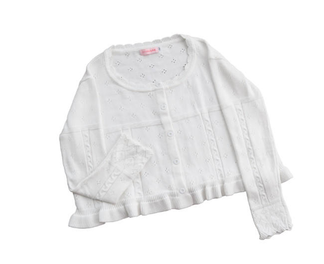 Mist Vintage Sweet Retro Round Neckline Knitted Cardigan