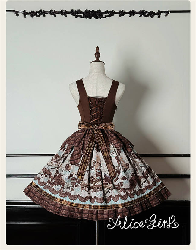 Alice Girl Chocolate Bear Sweet lolita Dress
