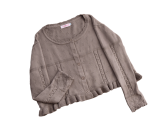 Mist Vintage Sweet Retro Round Neckline Knitted Cardigan