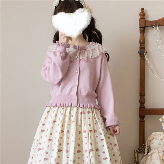 Mist Vintage Sweet Retro Knitted Cardigan