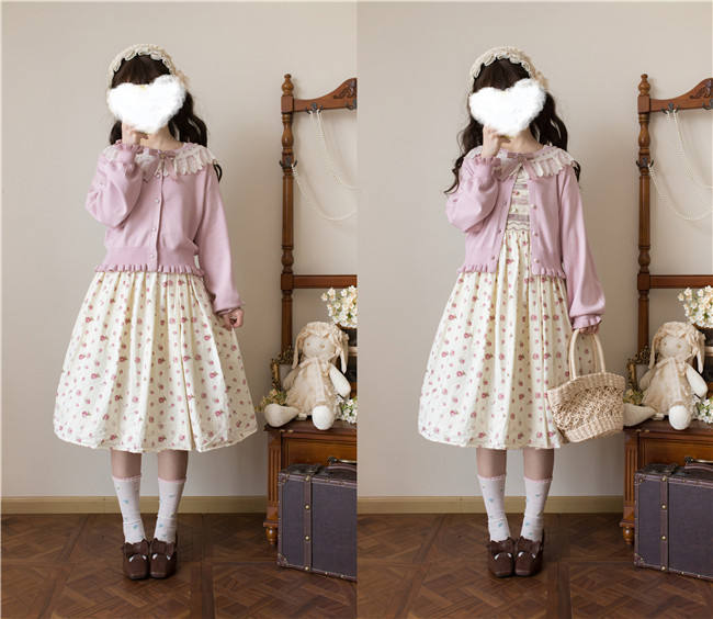 Mist Vintage Sweet Retro Knitted Cardigan