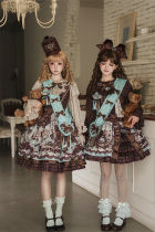 Alice Girl Chocolate Bear Sweet lolita Dress