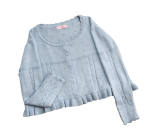 Mist Vintage Sweet Retro Round Neckline Knitted Cardigan