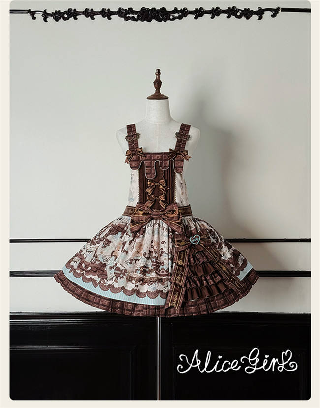 Alice Girl Chocolate Bear Sweet lolita Dress