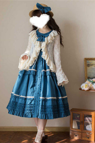 Mist Vintage Sweet Ruffles Knitted Cardigan