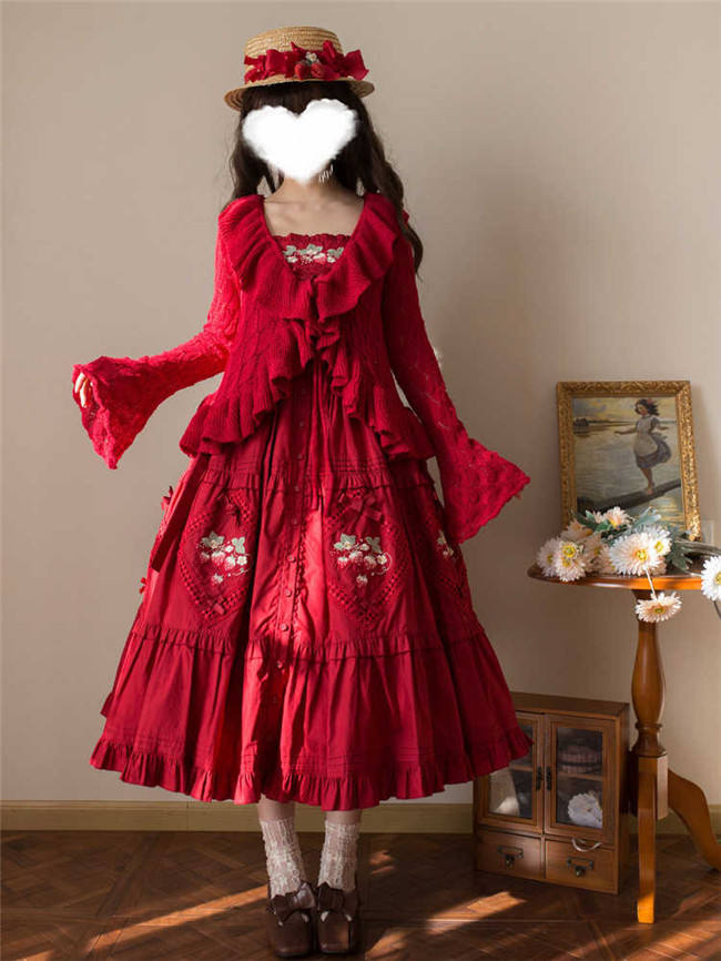 Mist Vintage Sweet Ruffles Knitted Cardigan