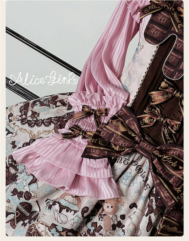 Alice Girl Chocolate Bear Sweet lolita Blouse