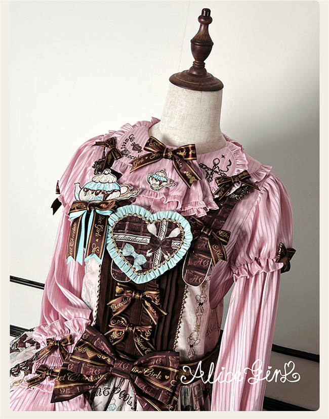 Alice Girl Chocolate Bear Sweet lolita Blouse