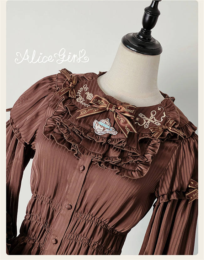 Alice Girl Chocolate Bear Sweet lolita Blouse
