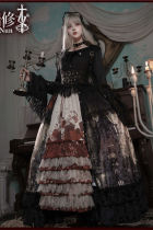 Heretic Nun Dark Gothic Halloween Lolita Dress Set Limited QTY Pre-order