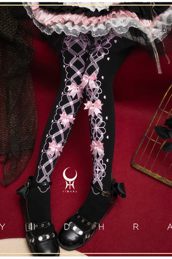 Yidhra Witch Cross Print Lolita Tights