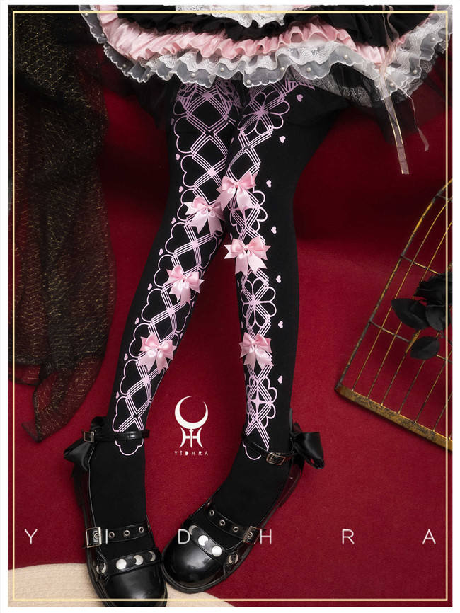 Yidhra Witch Cross Print Lolita Tights