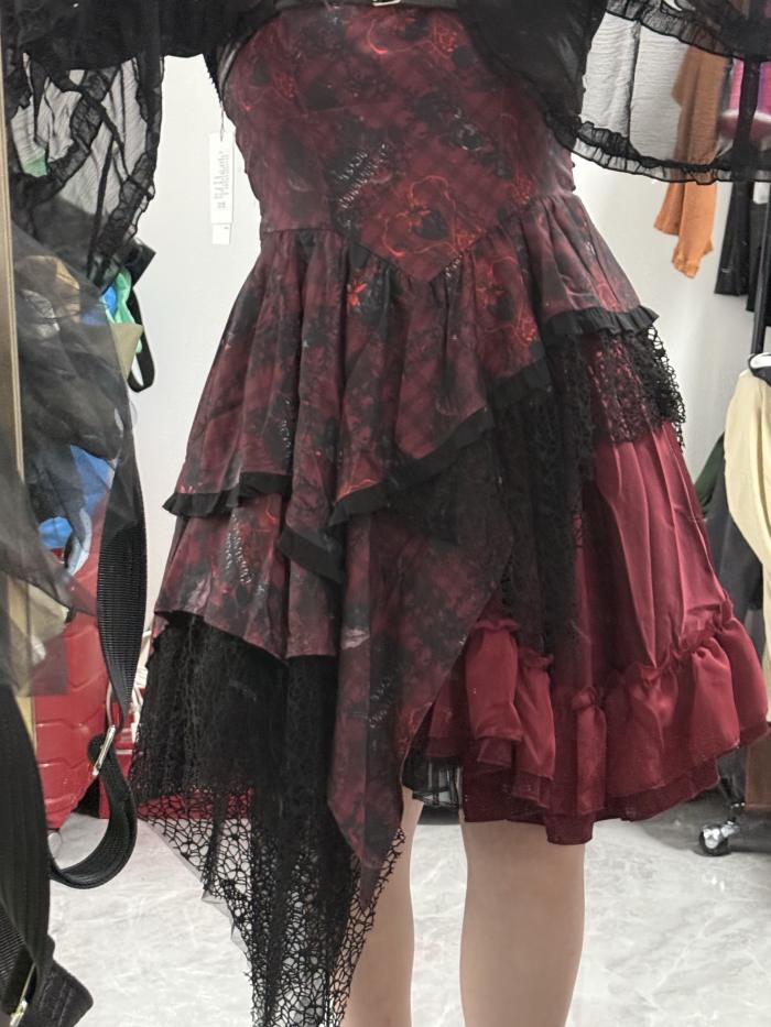 Ying Luo Fu Bloody Strawberry Dark Gothic Lolita Dress and Coat