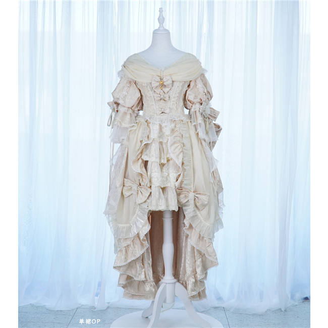 Catherine Heavy Ruffles Pink Hime Lolita Dress and Underskirt