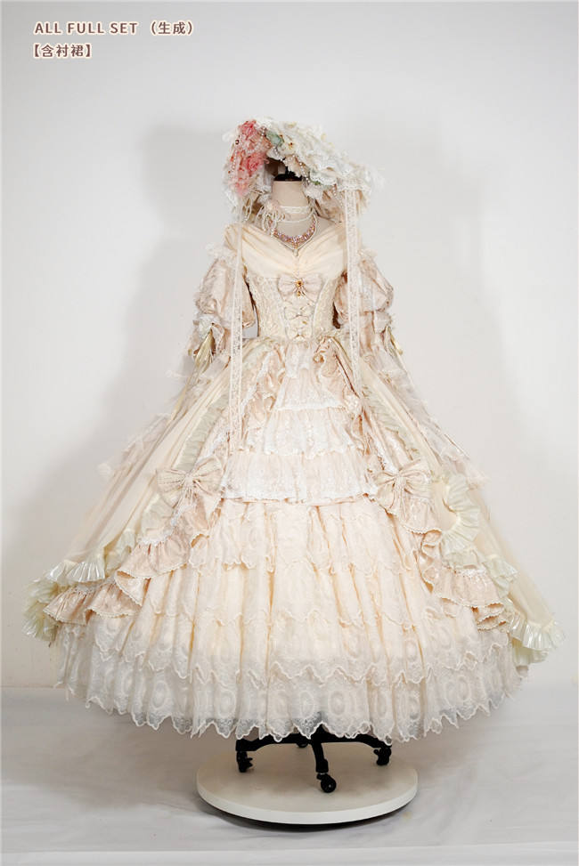 Catherine Heavy Ruffles Pink Hime Lolita Dress and Underskirt