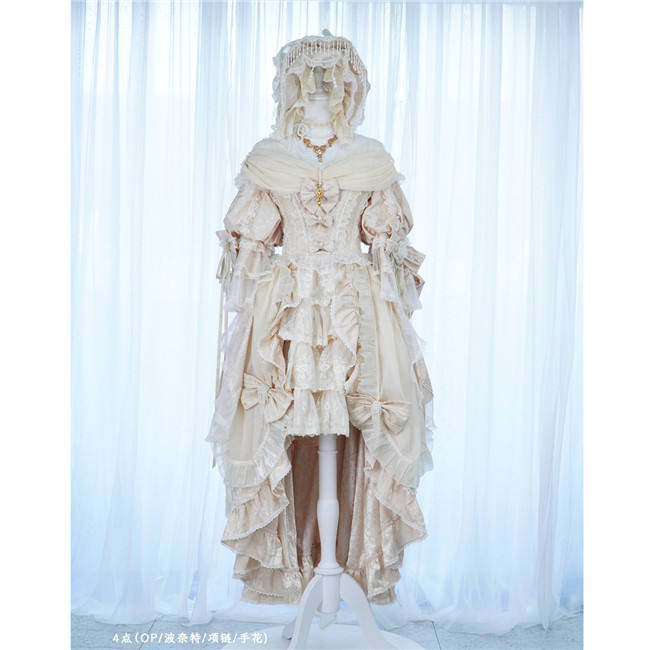 Catherine Heavy Ruffles Pink Hime Lolita Dress and Underskirt