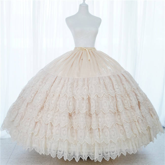 Catherine Heavy Ruffles Pink Hime Lolita Dress and Underskirt