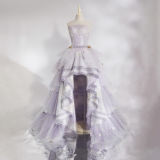 Nikki Love Elegant Purple Star Sea Top and Skirt