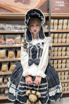 Petal Rabbit Retro Plaid Lolita Jumper Dress