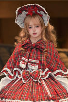 Petal Rabbit Plaid Lolita Cape