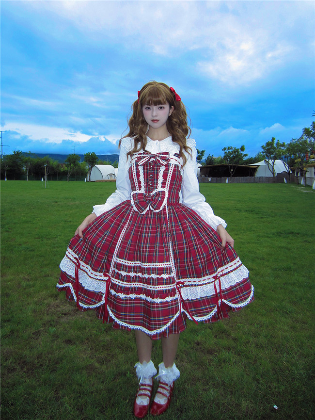 未使用級✨herlipto Classic Plaid Jumper Dress Her lip to Classic Plaid Jumper Dress